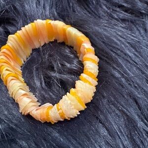 Brand new, Elegant Shell Bracelet in Orange and Cream 
 3 x $22
